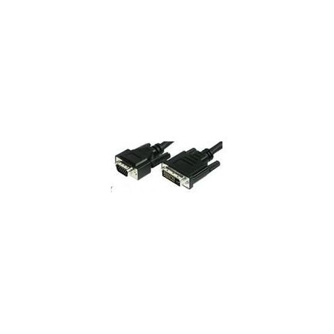 Goobay 50991 adaptador de cable de vídeo 3 m DVI-I VGA (D-Sub) Negro