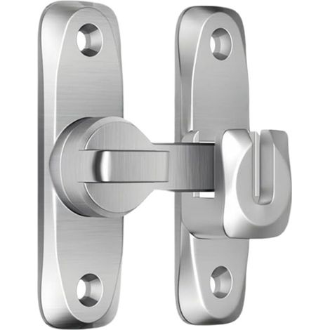 Loquet rotatif, goupille rotative de 7,9 cm, robuste, mécanisme antivol, porte de grange, porte de clôture extérieure, pour entrée de hangar, argent (1/5)