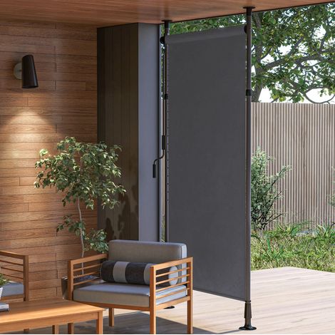 Store vertical balcon 150x220-310 cm aluminium gris OKMYHOME (1/5)