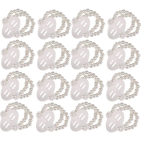 16 elastische Perlenarmbänder – perfekt als Ansteckblumen für Hochzeiten, Strandbesuche und Partys.