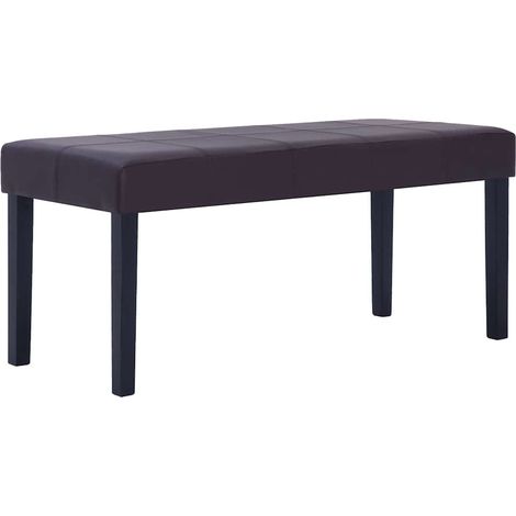 Banco de cuero sintético 106 cm marrón vidaXL (1/5)