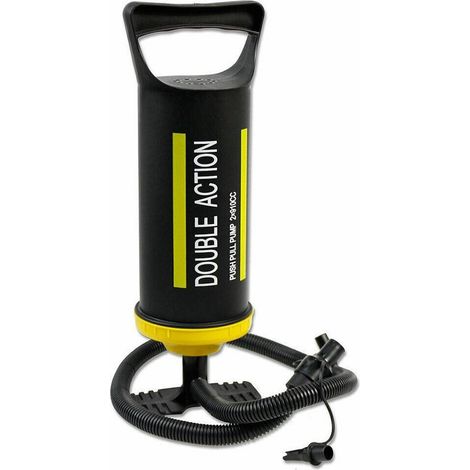 TRADE SHOP - Gonfiatore Pompa Manuale 2x910cc 2 Beccucci 32 Cm Gonfiaggio Materassini 64331 - (1/3)