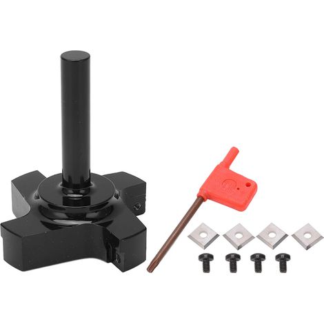 Fraise à surfacer en carbure monobloc T pour bois, 4 dents, outil de remplacement de défonceuse, noir, idéale pour menuiserie (1/5)