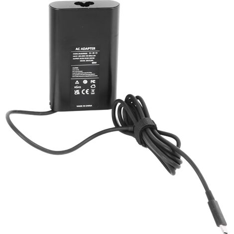 Adaptateur secteur USB-C pour ordinateur portable 65 W 20 V 3,25 A avec protections multiples, chargeur USB-C pour ordinateur et tablette, prise UE 100-240 V (1/5)