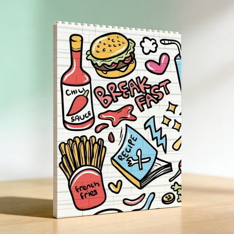 Cadre cadeau anniversaire en blocs, cadeau pour la Saint‑Valentin et anniversaire (1/5)