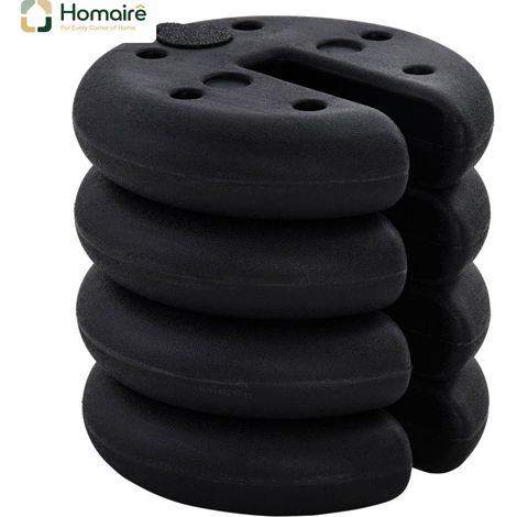 HOMAIRE Poids de pavillon en HDPE noir remplissable jusqu'à 5 kg pour fixation stable de tentes