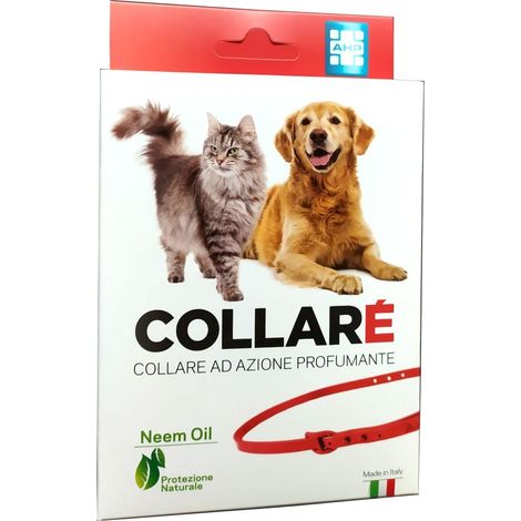 Collaré Protezione Naturale Neem Colore Rosso Fragranza Fiorita