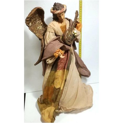 Angelo in tessuto con ali da addobbi di natale decorazioni per casa presepe cm45 (1/4)
