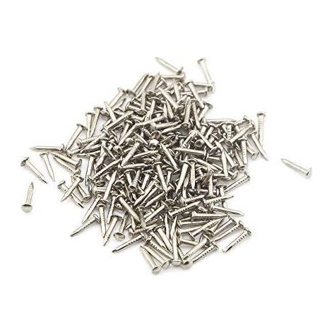 Petits clous à tête ronde, accessoires de fixation de matériel faits à la main de mini clous antiques, argent 480 pièces (25 9,5 mm) (1/4)