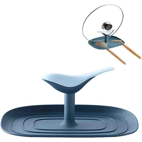 Repose-cuillère et porte-couvercles, support de cuisine en forme d'oiseaux avec tapis anti-gouttes pour plusieurs ustensiles, multifonctionnel et écologique, support pour cuillères, couvercles, spatul (1/5)