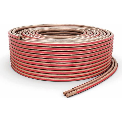 Câble pour haut-parleurs PURELINK, 2x1,5 mm², 10 m, transparent, OFC