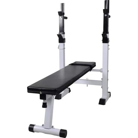 vidaXL Banco de entrenamiento con soporte de pesas y mancuernas 60,5kg (1/2)