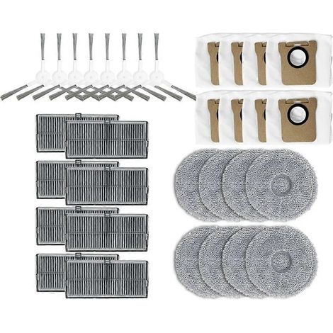 Accessoires pour aspirateur robot Xiaomi Mijia M30S D103CN : brosse latérale, filtre HEPA, lingette de nettoyage, sac à poussière, pièces de rechange (1/5)