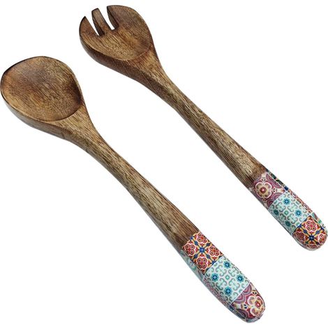 Signes Grimalt Cuchara Cocina Set Cuchara Y Tenedor Hidraulico Cajas Y Bandejas Marrón 7x33x3cm 34469