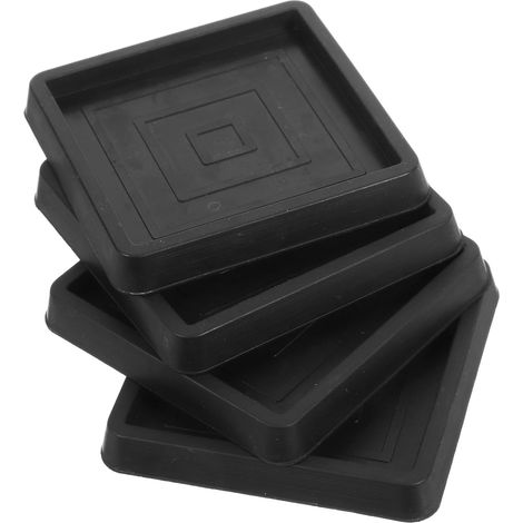 Lot de 4 Patins en Caoutchouc Antidérapants pour Meubles, Carrés 6,35 CM, Protection Rayures, Amortisseurs de Chocs pour Pieds de Piano et Canapés (1/5)