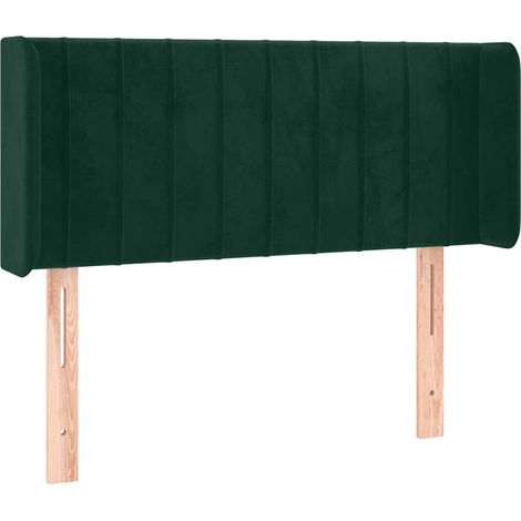 Maison Exclusive - Testiera ad Orecchio Verde Scuro 103x16x78/88 cm in Velluto
