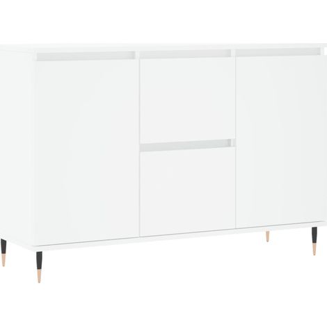 Credenza cassettiera cassettiera mobile contenitore organizer cucina soggiorno soggiorno 104 x 35 x 70 cm derivati del legno bianco 020030187