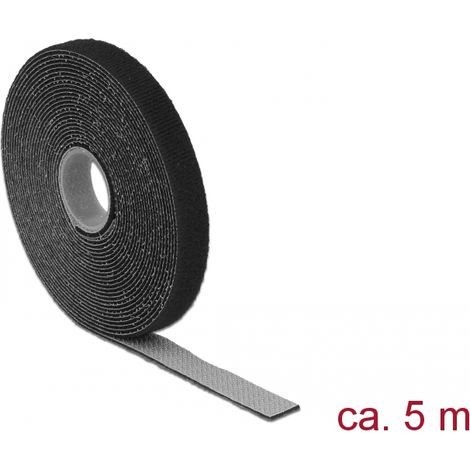 Delock Sujeciones de velcro en rollo de 5 m LA x 13 mm AN negro