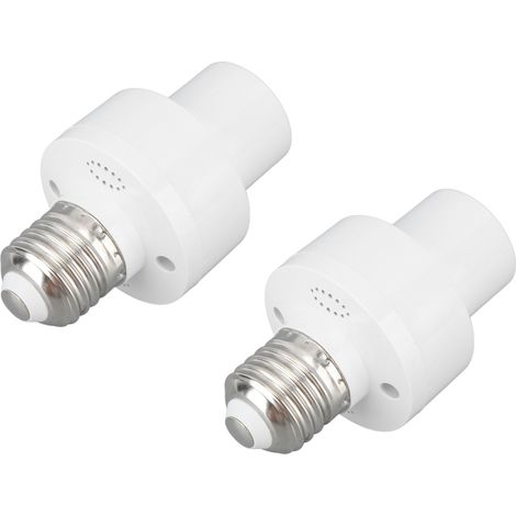 Lot de 2 douilles pour ampoules connectées avec commande vocale et culot à vis E27, compatible Smart Life 100-250 V, blanc. (1/5)
