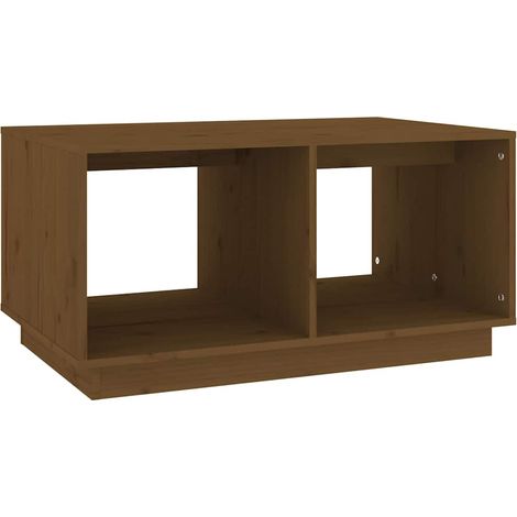 Maison Exclusive - Mesa de centro madera maciza de pino marrón mi (1/5)
