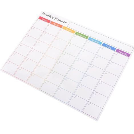 Planificateur Magnétique pour Réfrigérateur Calendrier pour Réfrigérateur Tableau Blanc Magnétique Effaçable à Sec Blanc Plan Mensuel et Hebdomadaire pour Enseignants et Étudiants (1/5)