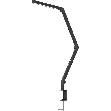 Lampe de bureau avec intensité et couleur réglables, pince métallique, 96 LED, noire (1/5)