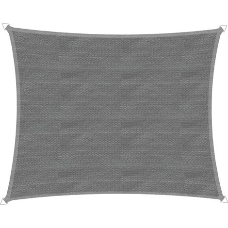 Voile d'ombrage rectangulaire 3 x 4 m Protection Solaire pour Jardin et terrasse Résistant aux UV et aux intempéries Gris (1/5)