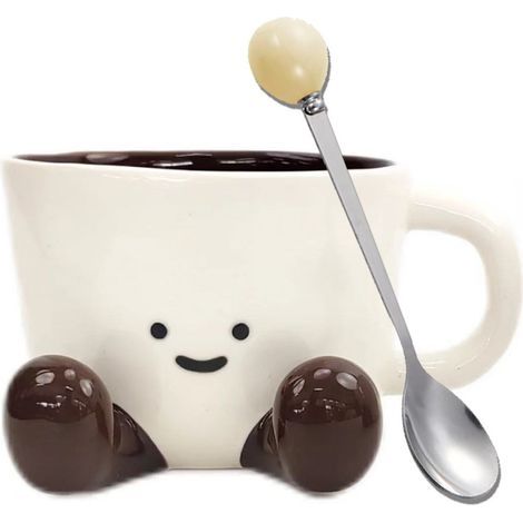 Kaffeetassen, lustige und niedliche Tasse für Frauen, einzigartige 300-ml-Keramiktassen für Kaffee und Tee, Bürogeschenk (Schokolade) (1/5)