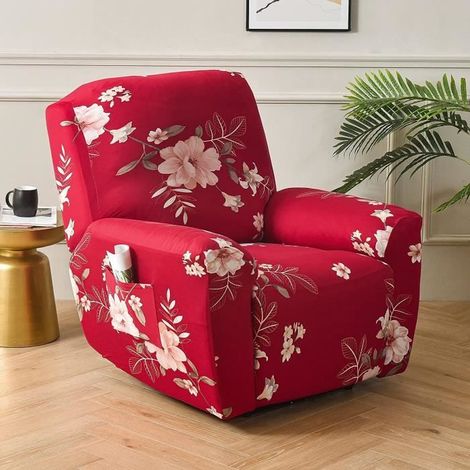 Housse de Fauteuil Relax 1 Places , WOVTE Housse De Fauteuil Inclinable à imprimé Housse De Canapé Chaise Inclinable, C (1/4)