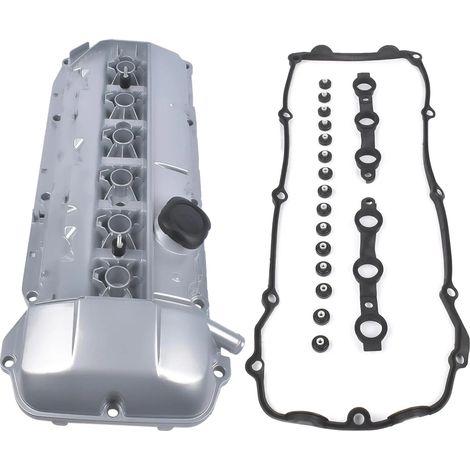 Kit de tapas de válvulas de aluminio, número de pieza OEM 11127512839, compatible con los modelos BMW E46, E39, E53, E60 y E85, apto para los modelos Serie 3 y Serie X, construcción duradera, mejora d (1/5)