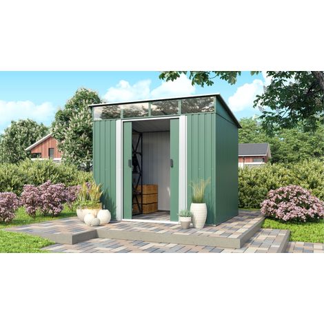 Pergart Gerätehaus "Lübeck 86", grün, 4,05 m² (1/5)
