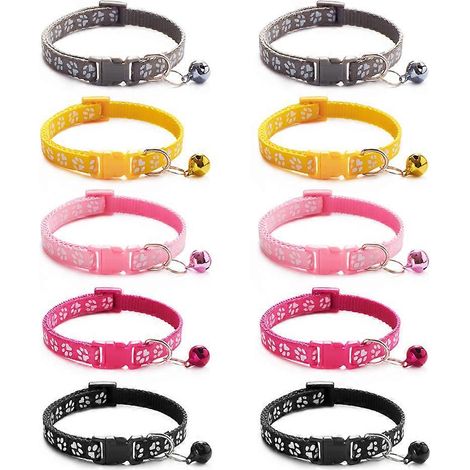 Collier de sécurité pour animaux de compagnie, collier jaune pour chiot avec fermoir de sécurité pour une liberté de mouvement optimale, sangle en nylon souple et durable, taille ajustable pour accomp (1/4)