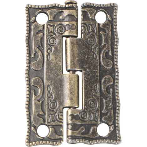 Charniere - Porte Placard - Bronze Antique - 36 X 23 Mm - Angle Rotation 0 À 270 Deg - Lot De 10 (1/4)