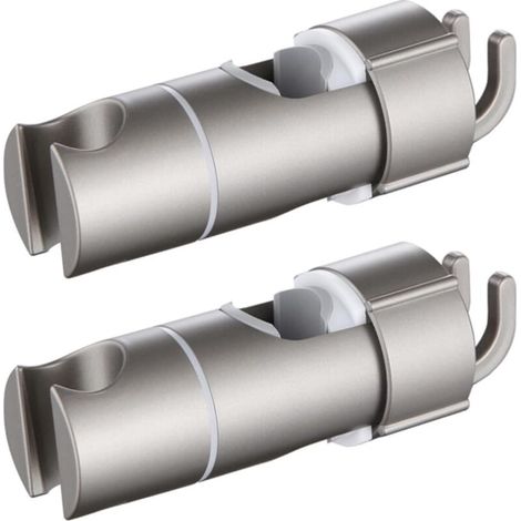 Set mit 2 Duschkopfhalterungen, Lochabstand von 18 bis 25 mm, verstellbare Duschkopfhalterung, Duschkopfzubehörteile (GY) (1/5)