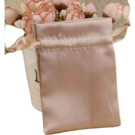 Sacchetto regalo in raso, ideale per eventi, 3 tonalità rosa nude, 10x15 cm, 25 pezzi (1/2)