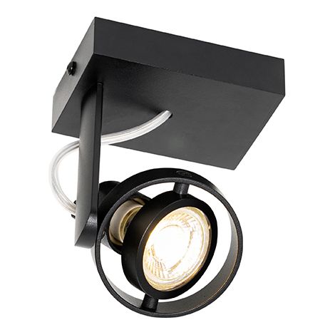 Modern Ceiling Spotlight Black Adjustable GU10 50mm - Master