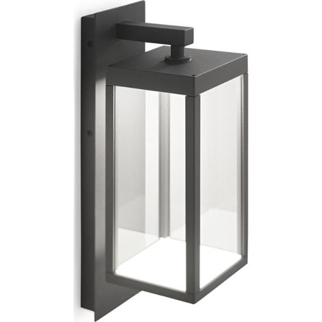 Applique moderno gea led ges771c led 3000 ip65 alluminio vetro antracite