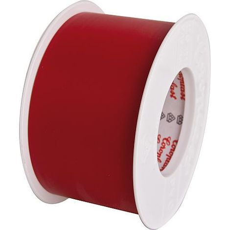 Rubant isolant pour l'electricite rouge largeur 30 mm longueur 25 metres (1/4)