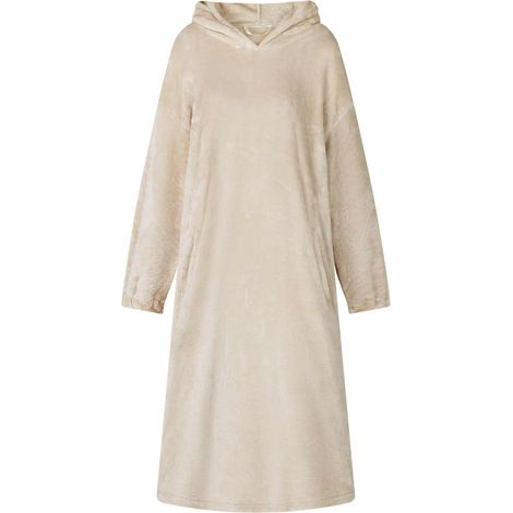vidaXL Sweat à capuche couverture Beige S Flanelle (1/5)