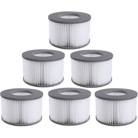 Bluedeer – Lot de 6 cartouches filtrantes de rechange pour piscine gonflable – Surface filtrante 4000 cm² – Compatible avec Mspa et Ruikalucky (1/5)