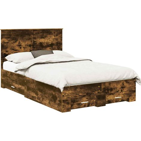 Maison Exclusive - Estructura de cama con cabecera Roble ahumado (1/5)