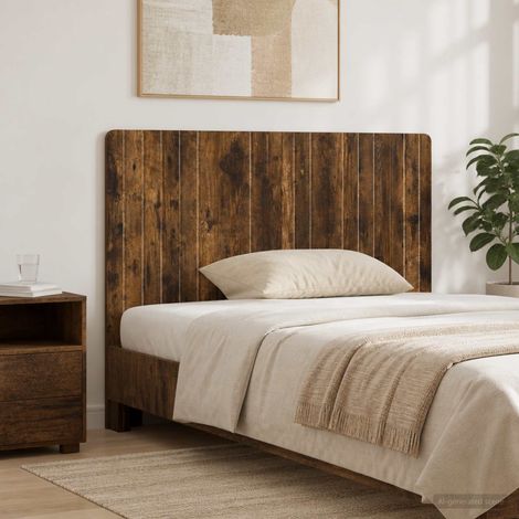 vidaXL Wall-Mounted Headboard ZWOLLE Smoked Oak Engineered Wood (1/5)