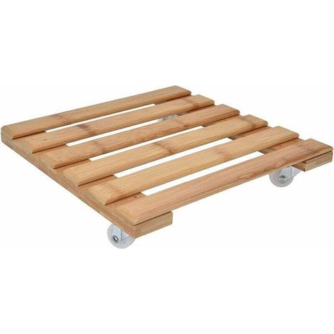 Support à Roulettes Pour Plantes, Poids De Charge 20 Kg, Plateau De Jardinière Carré Robuste 28 X 28 Résistant à L'Usure Avec 4 Roulettes Pour Intérieur Pour Pot De Fleurs (1/5)