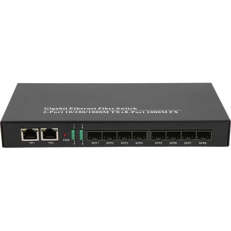 Commutateur Ethernet Fibre Gigabit 1.25G SFP, 10/100/1000Mbs, Alimentation DC 5V/3A, Transceiver Optique, Boîtier Réseau Compact (1/5)