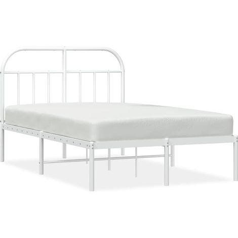 Maison Exclusive - Cadre de lit métal sans matelas et tête de lit blanc 120x190 cm
