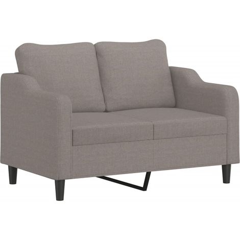 Canapé  Sofa à 2 places Taupe 120 cm Tissu (1/5)