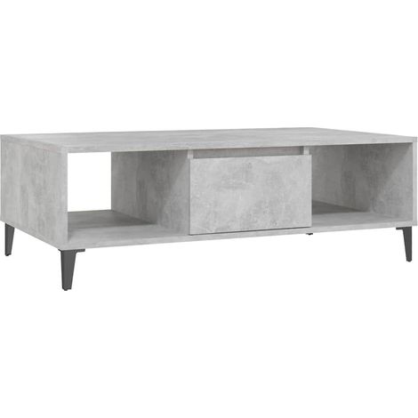 Mesa centro madera contrachapada gris hormigón 103,5x60x35 cm vidaXL