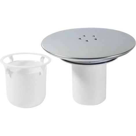 Inovra Plus - Couvercle de caniveau de douche avec technologie Fast Flow - Pour sortie de caniveau de douche salle de bain - Drain interchangeable - 90 mm/115 mm - Blanc (1/5)