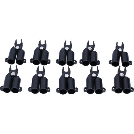 10 Pièces Attaches de Fixation pour Tuteurs de Plantes, Connecteurs de Support de Jardin (Diamètre Intérieur 11mm) (1/5)