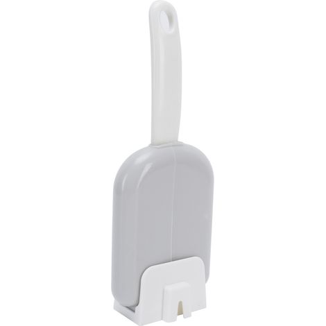 Cuillère à riz avec boîte de rangement, anti-poussière, en polypropylène, accessoire de cuisine, grise. (1/5)